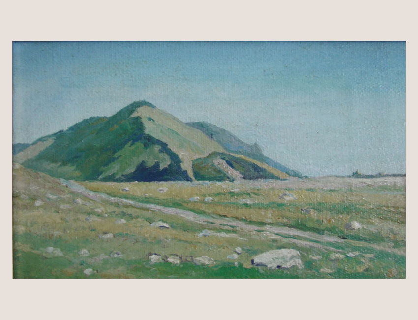 «Пейзаж с горой.» 2010 год.   х.м., фт. 40 x 60