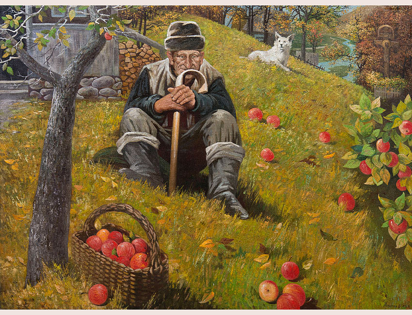 Дедушка Ваня, 123 х156, хм, 2013 год