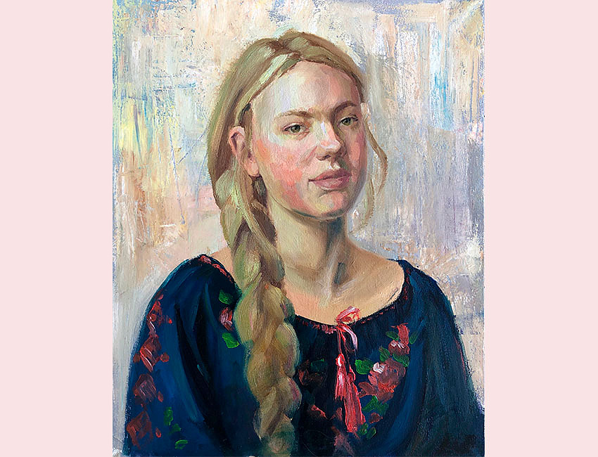 А. А. Борисова. Автопортрет. холст, масло, 2019 г.