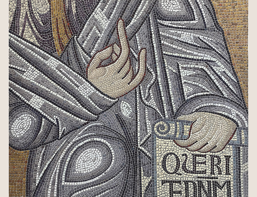 Копия рук римской мозаики.  Копия византийской мозаики. Преподаватель Гордин А. Н., Сухоруков Ю. Н